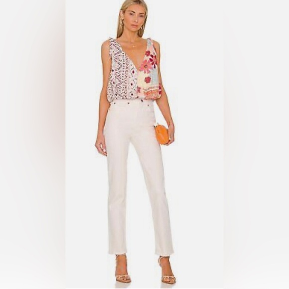 NEW FREE PEOPLE - Tied To You Tank with Floral Pattern in Medium - Picture 6 of 8